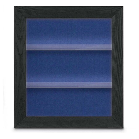 United Visual Products Indoor Enclosed Combo Board, 42"x32", White Frame/Black Porc & Rubber UVCB4232W-BLKPORC-RUBBER